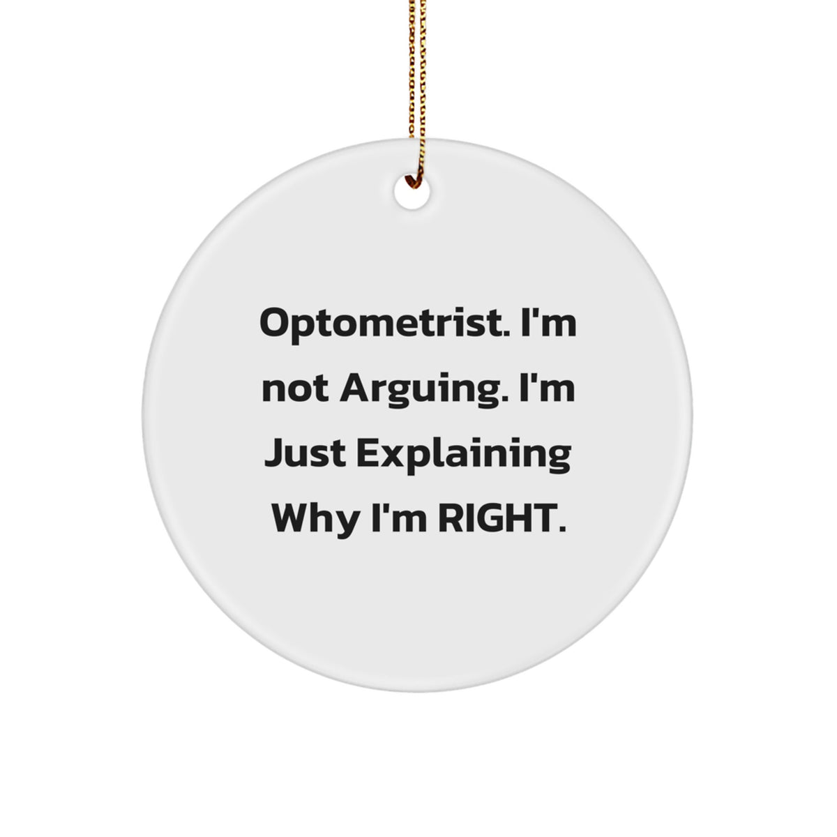 Christmas Gift for Roommates Collectible Optometrist Circle Ornament - Image 1