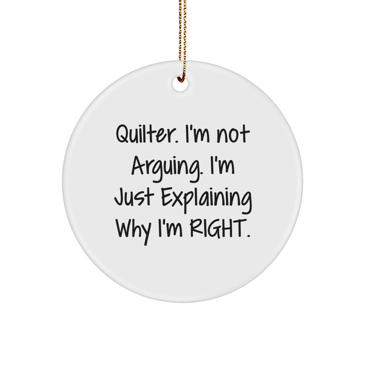 Christmas Unique Gift Quilter Circle Ornament for Her – Present - Image 1