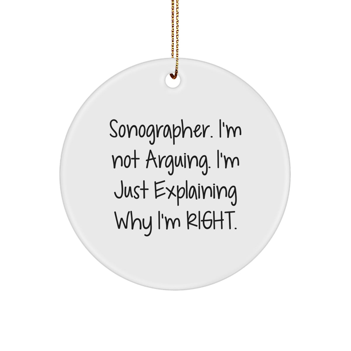 Sonographer Treasure Keepsake Christmas Ornament for Family Gift - Image 1