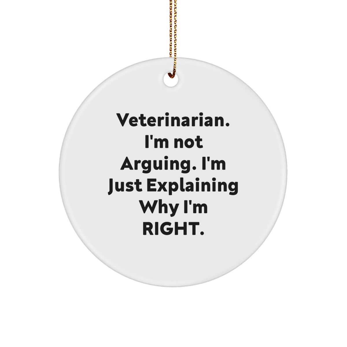 Christmas Unique Gift Surprise Veterinarian Ornament for Teens – I'm Not - Image 1