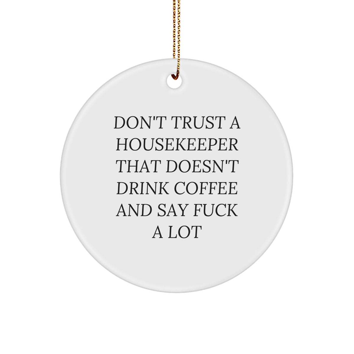 Housekeeper Circle Ornament for Family Treasure Christmas Unique Gift - Image 1