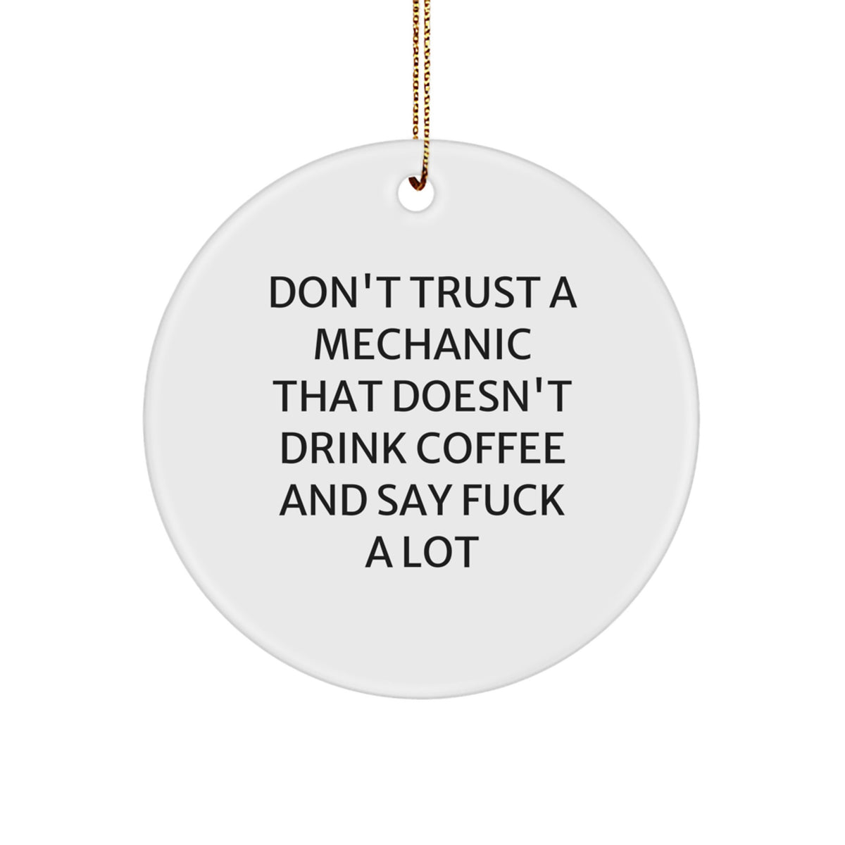 Mechanic Christmas Ornament Keepsake for Him Coffee & Cuss Gift - Image 1