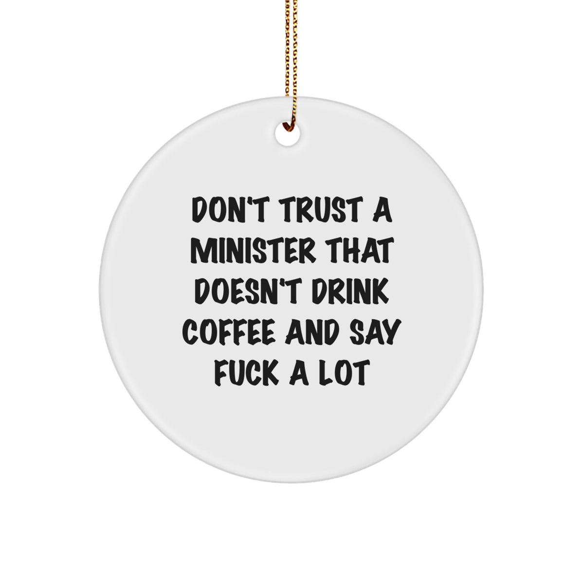 Witty Minister Christmas Ornament for Friends Gift Novelty Keepsake - Image 1