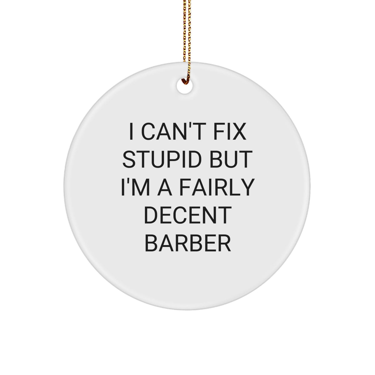 Barber Keepsake Christmas Ornament for Him Gift - Image 1