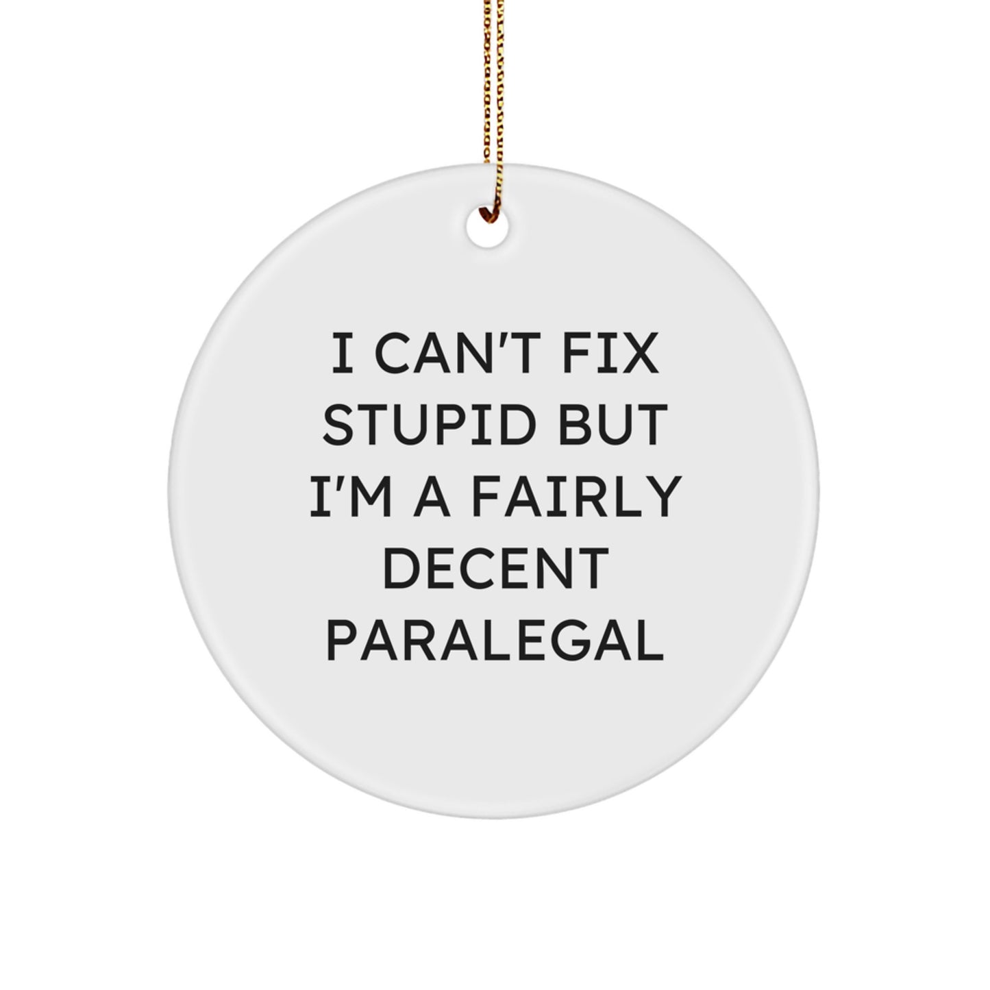 Funny Paralegal Gifts from Men to Women, Paralegal Circle Ornaments for Christmas Unique Gifts - Image 1