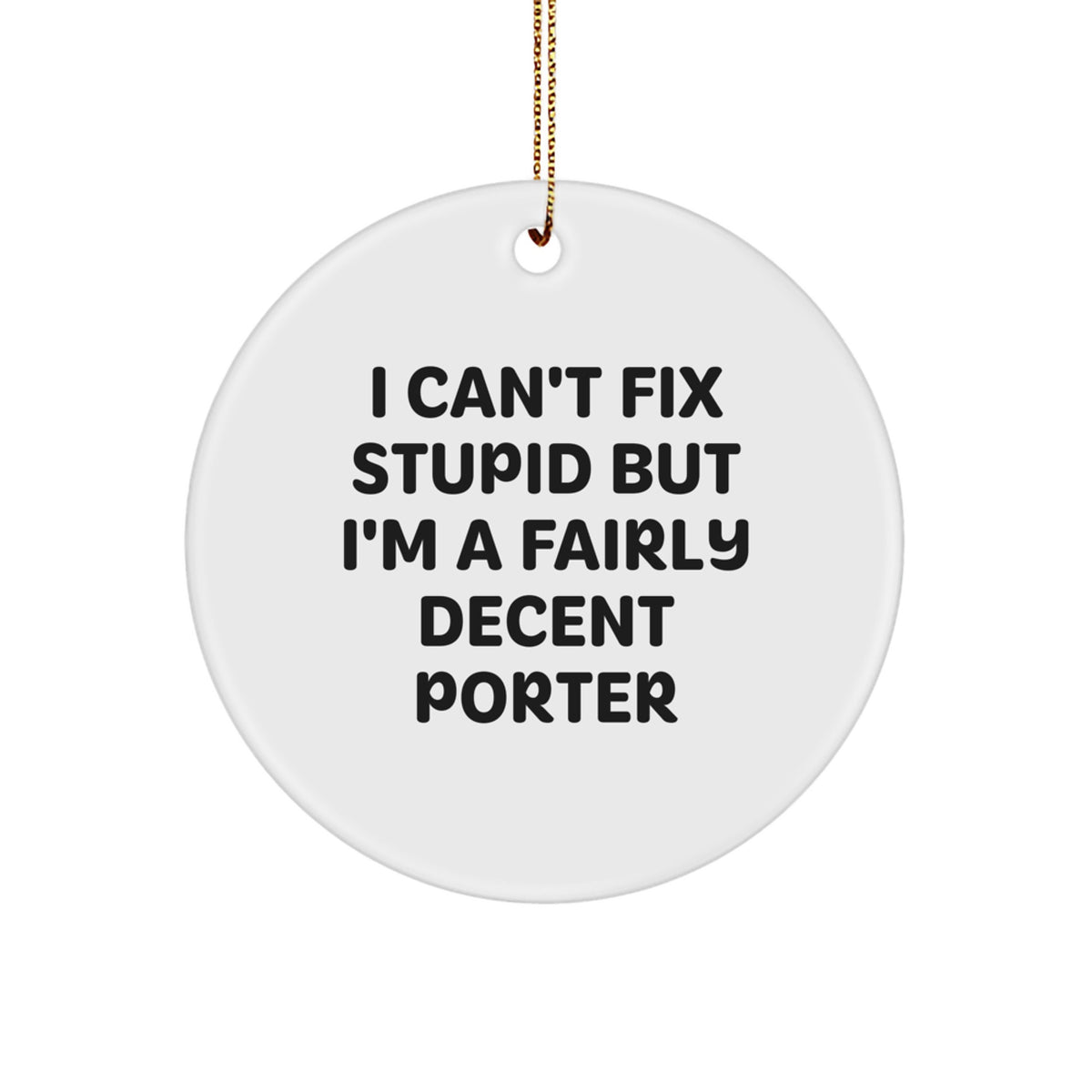 Porter Circle Ornament Idea for Coworkers Christmas Gift - Image 1