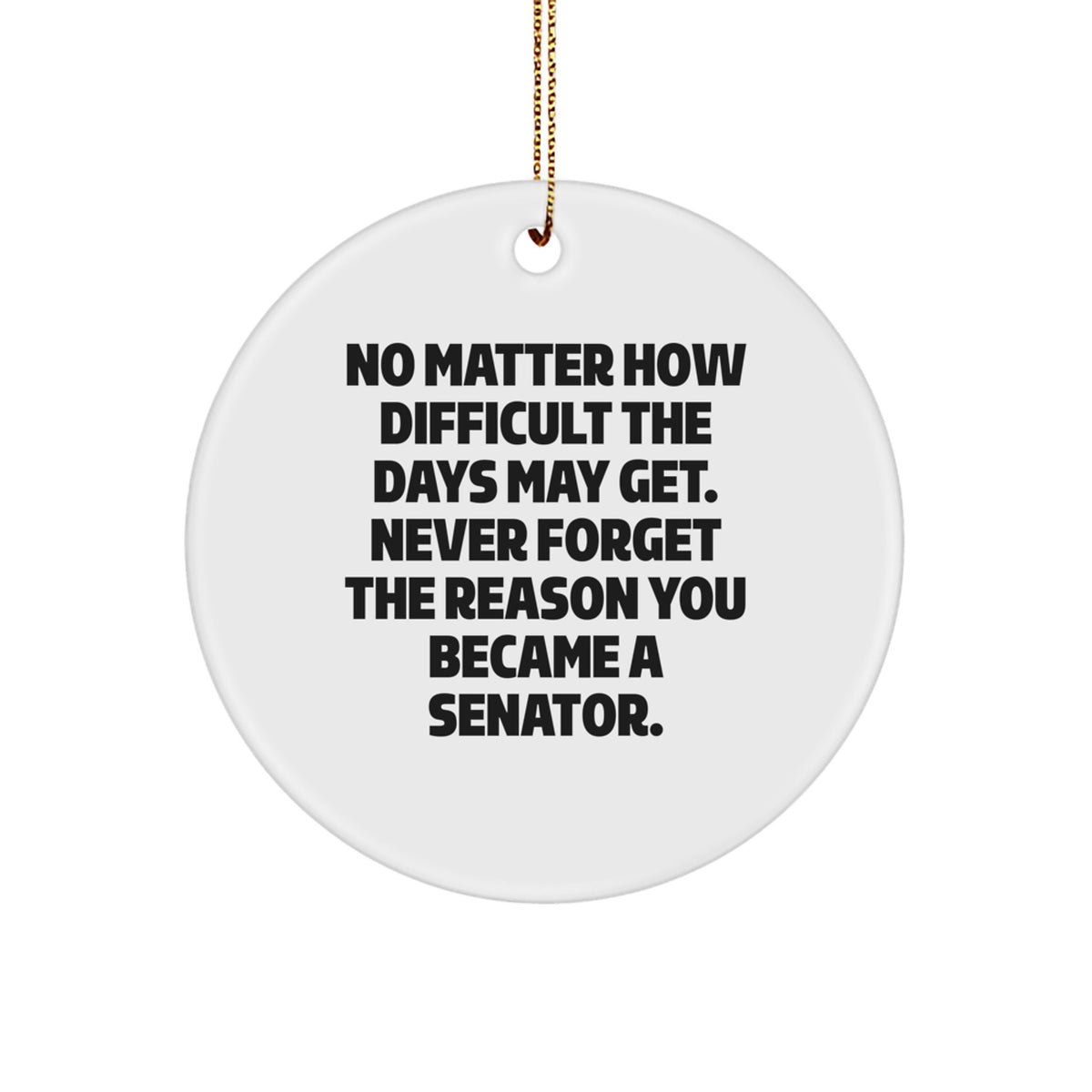 Uplifting Senator Christmas Ornament Gift, Inspiring Keepsake - Image 1