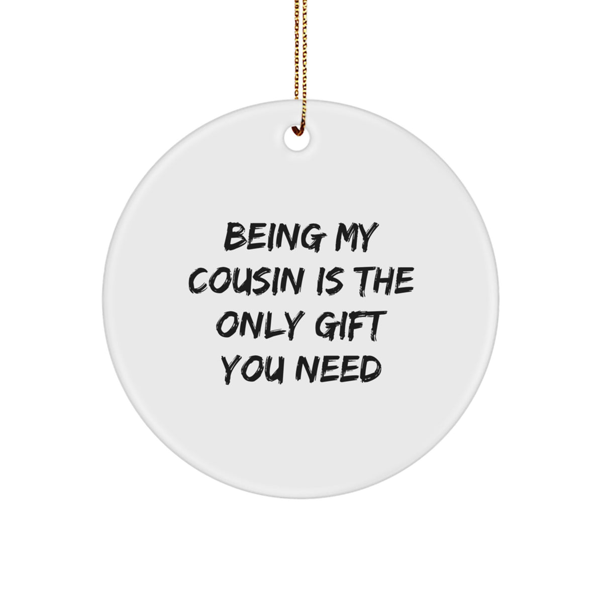 Cheerful Cousin Christmas Bright Ornament Gift for Friends Novelty - Image 1