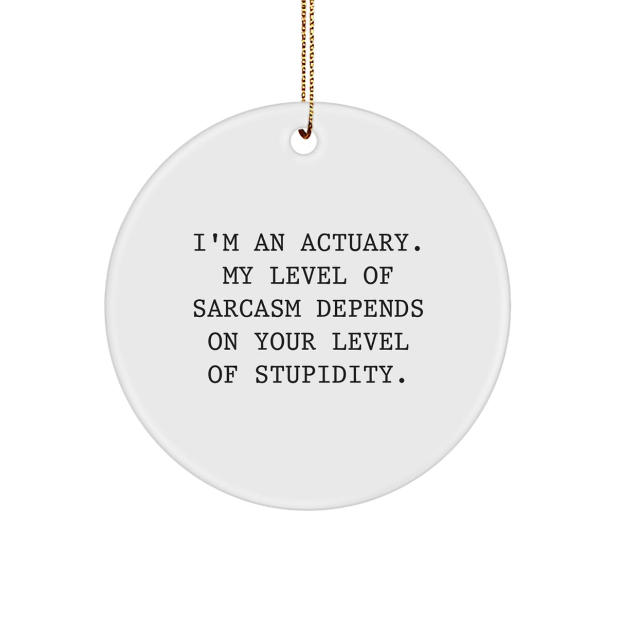 Christmas Unique Gift Ornament for Her – Actuary Sarcasm Funny Present - Image 1