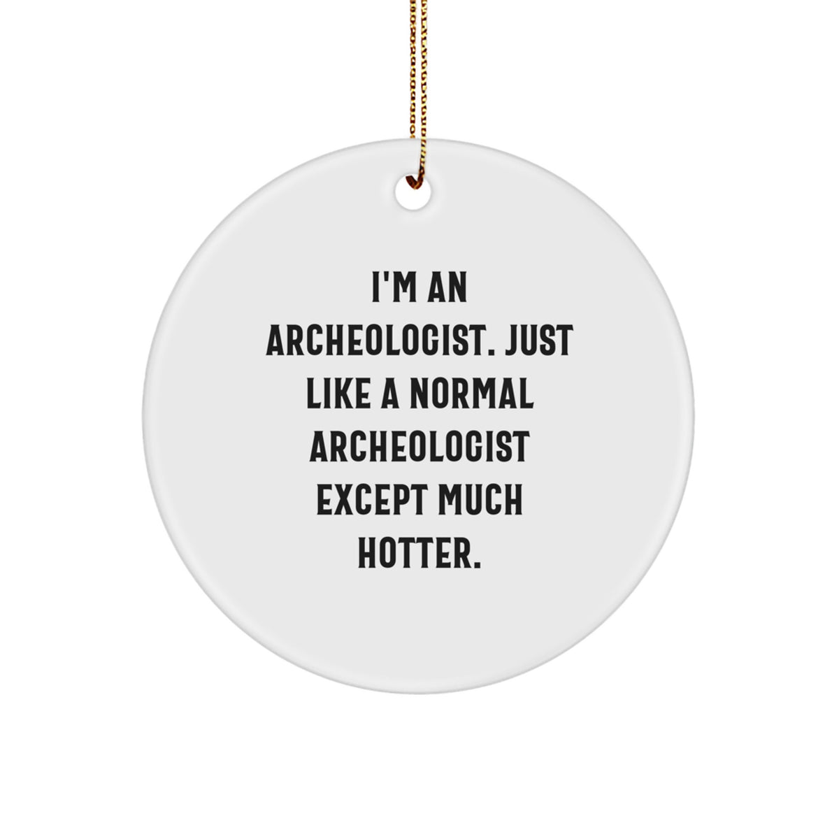 Funny Archeologist Gifts from Men to Archeologist Friends - I'm An Archeologist Circle Ornament - Unique Christmas Unique Gifts for Him - Image 1