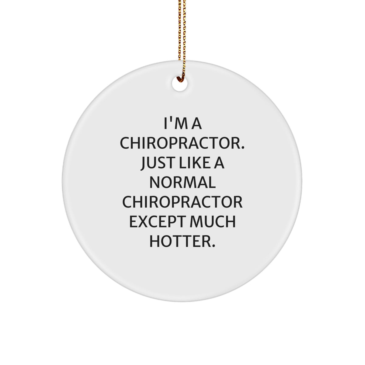 Funny Chiropractor Gifts for Men, Unique Circle Ornament from Friends or Family, Inspirational Christmas Decorations - Image 1