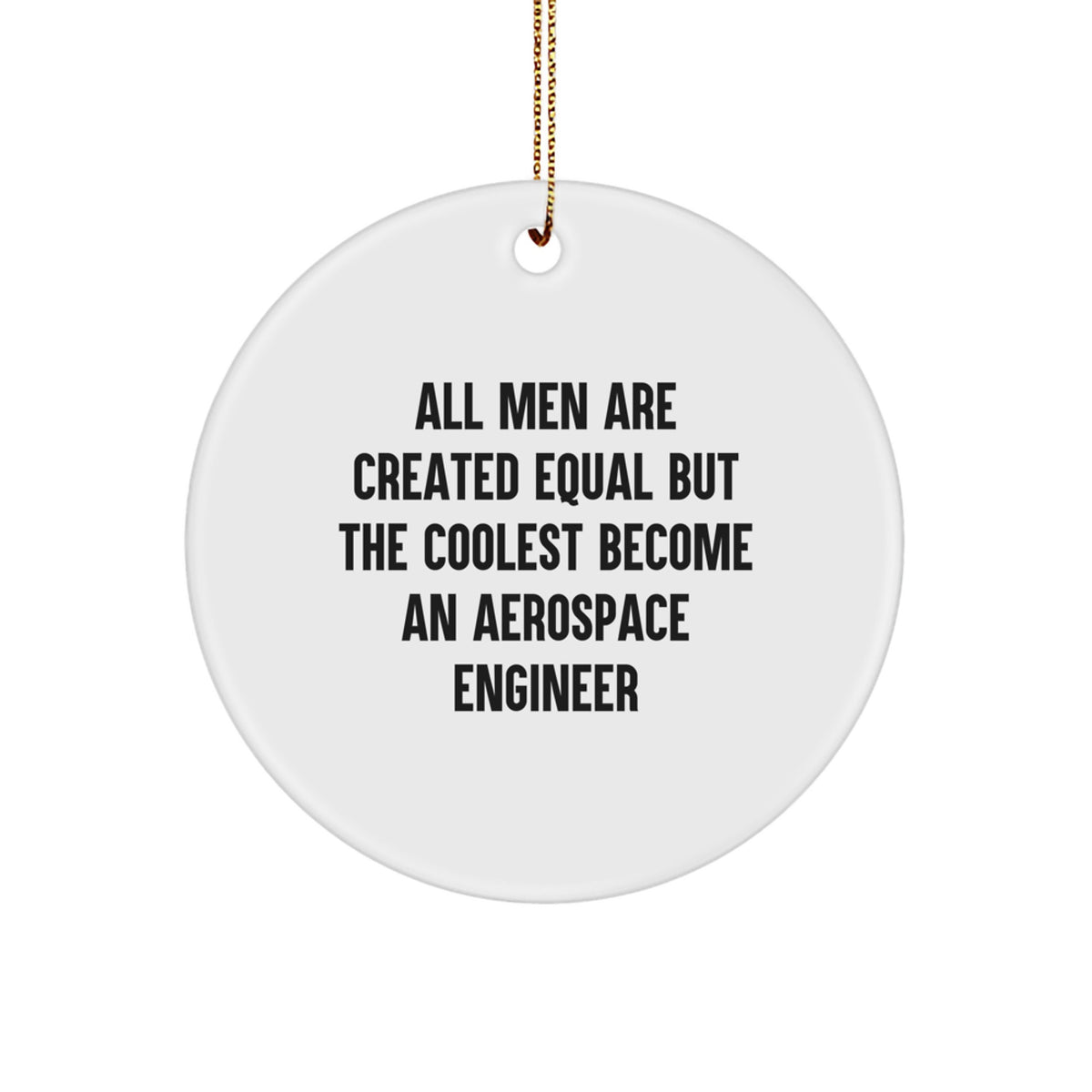 Bold Aerospace Engineer Novelty Christmas Ornament for Friends Gift - Image 1