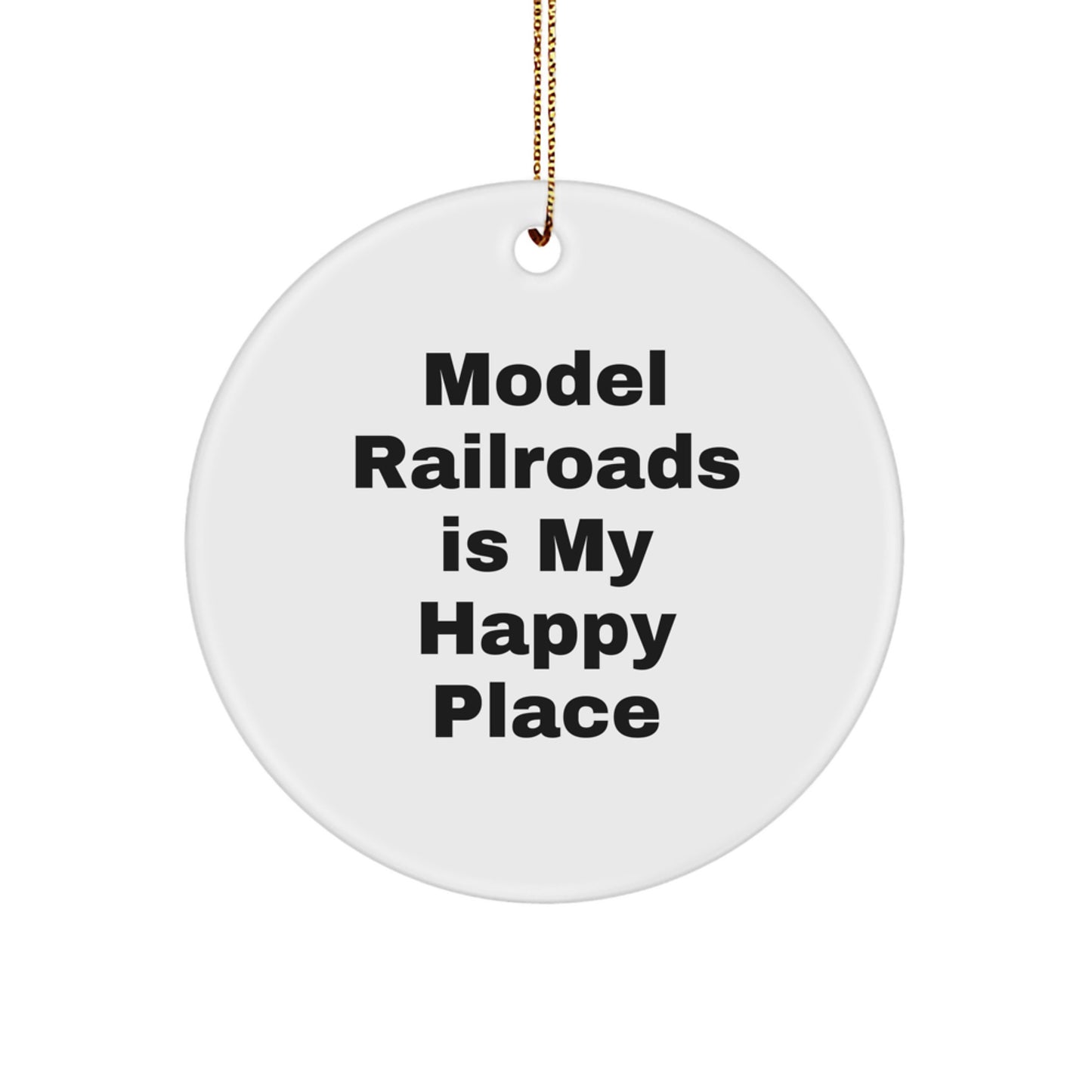 Funny Model Railroads Gifts from Friends for Christmas Unique Circle Ornaments - Image 1