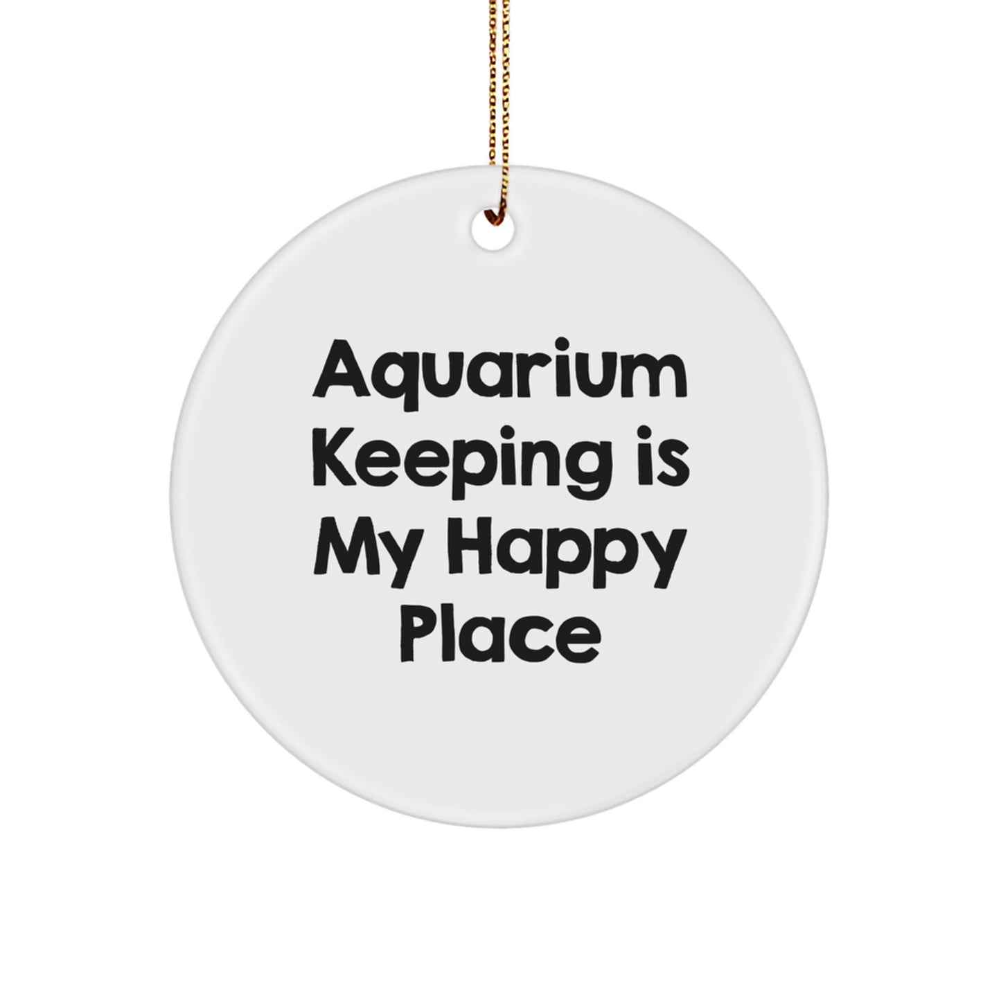 Christmas Unique Gifts for Aquarium Keeping Enthusiasts, Funny Circle Ornament Gifts from Friends, Family, or Coworkers - Image 1