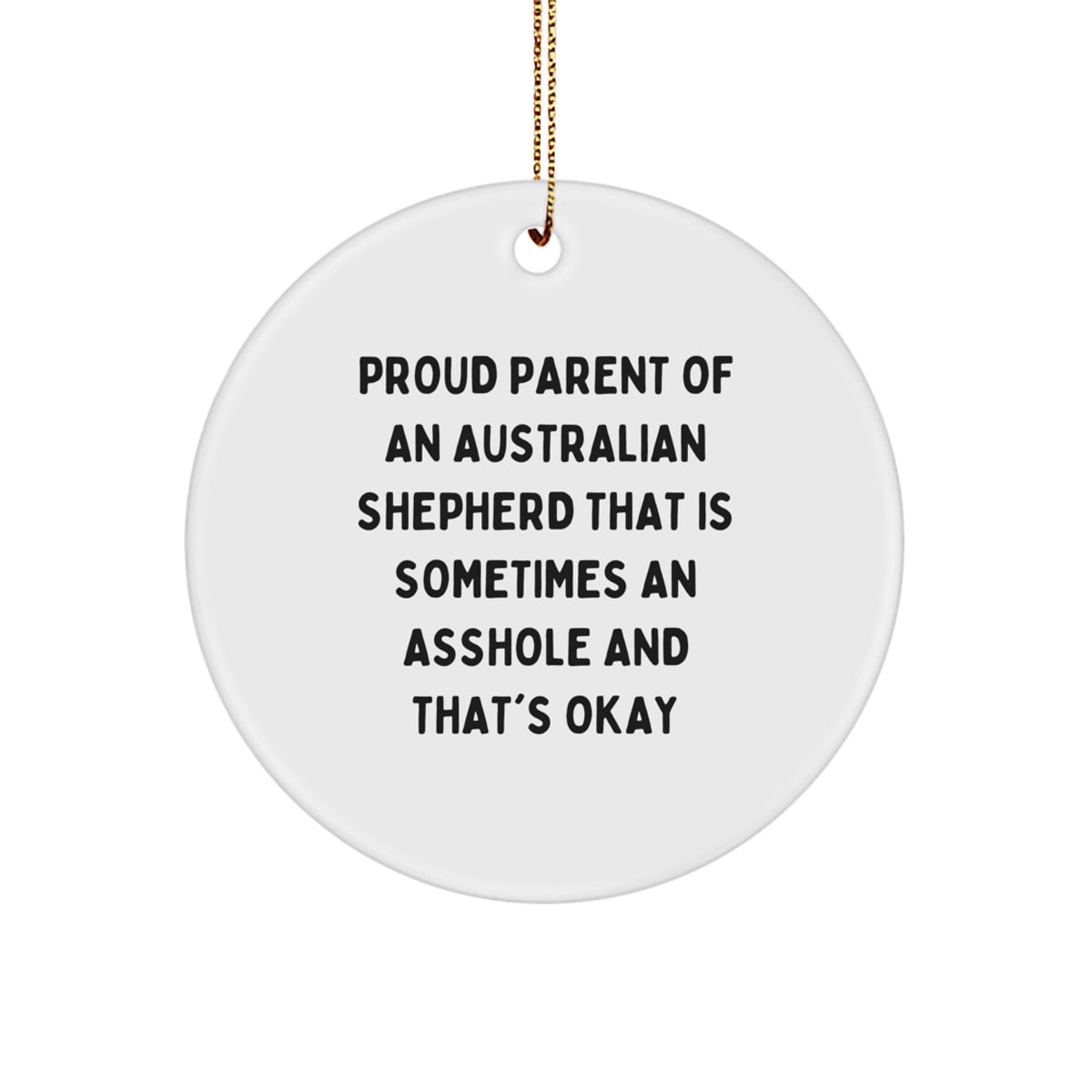 Australian Shepherd Dog Parent Keepsake Christmas Ornament for Him Gift - Image 1