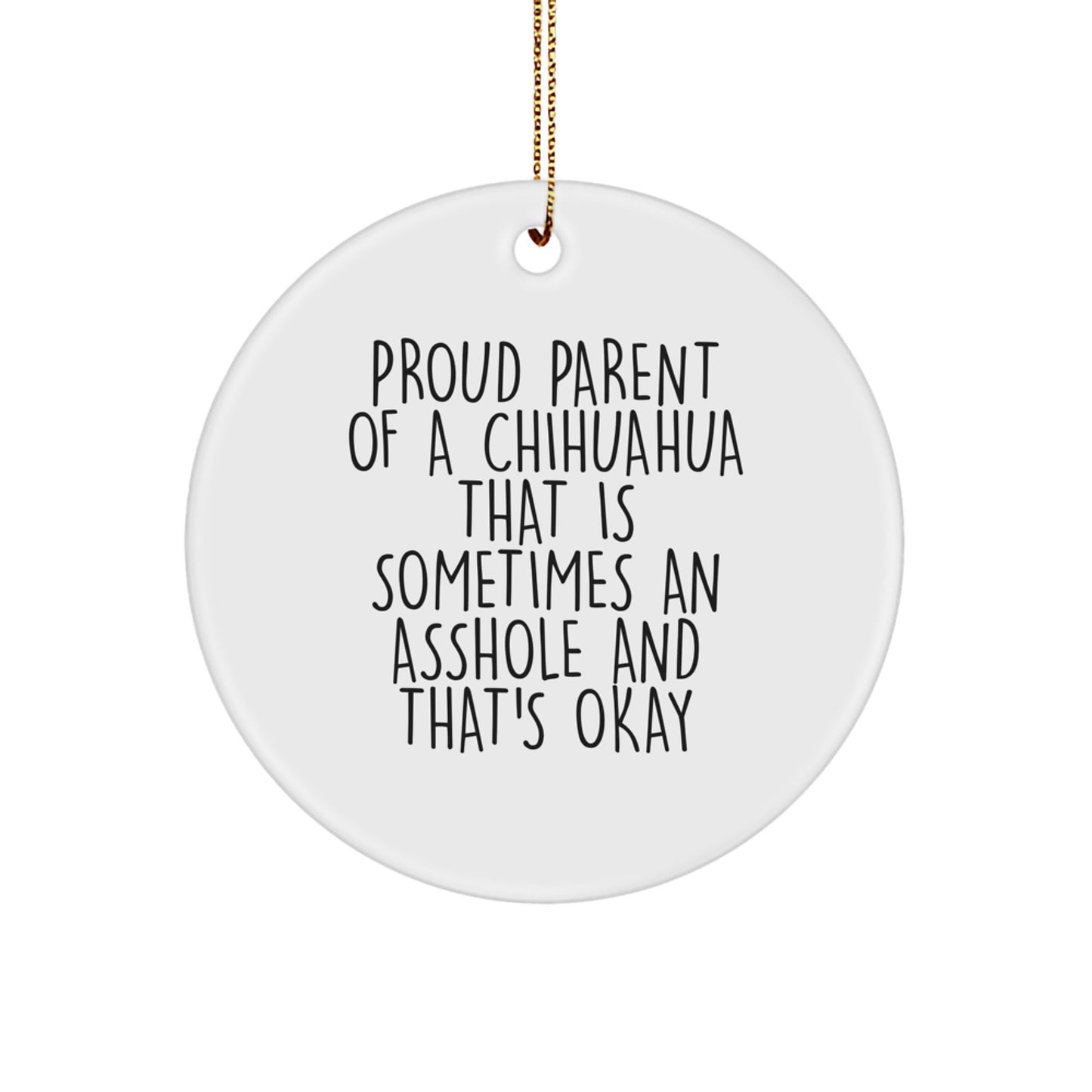 Chihuahua Dog Lover Gifts from Family Circle Ornament, Funny Quote, Christmas Unique Decorations for Home, Office, or Chihuahua Dog Enthusiasts - Image 1