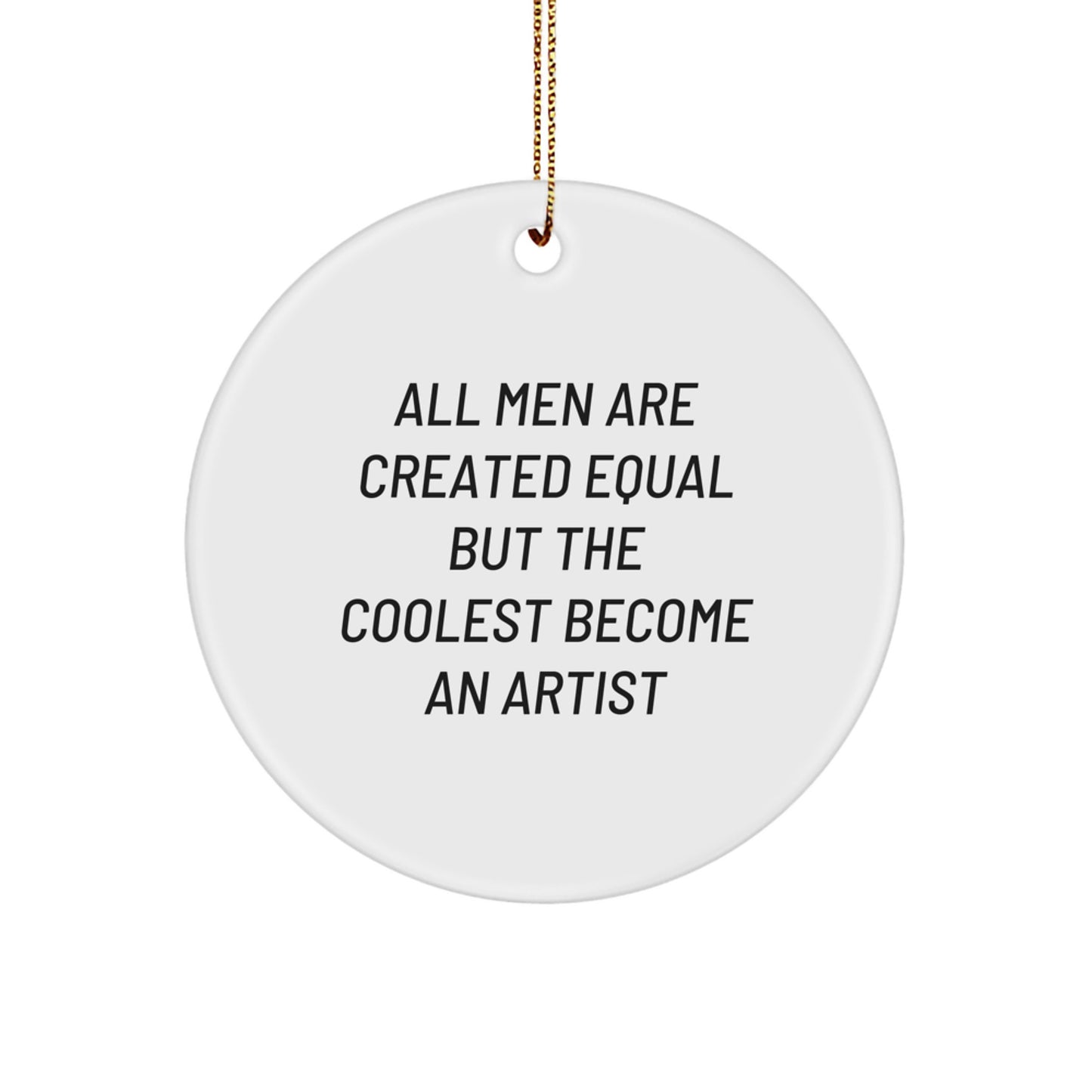 Funny Artist Circle Ornaments for Christmas Unique Gifts from Men to Artists - Image 1