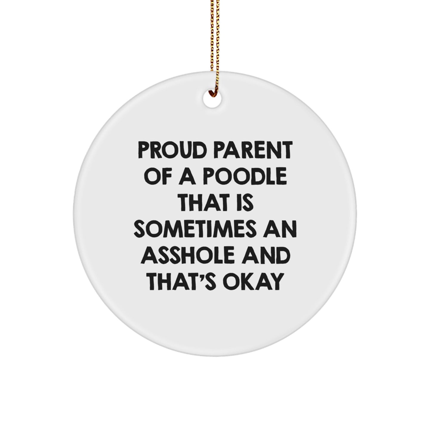 Poodle Parent Keepsake Christmas Tree Ornament for Him Gift - Image 1