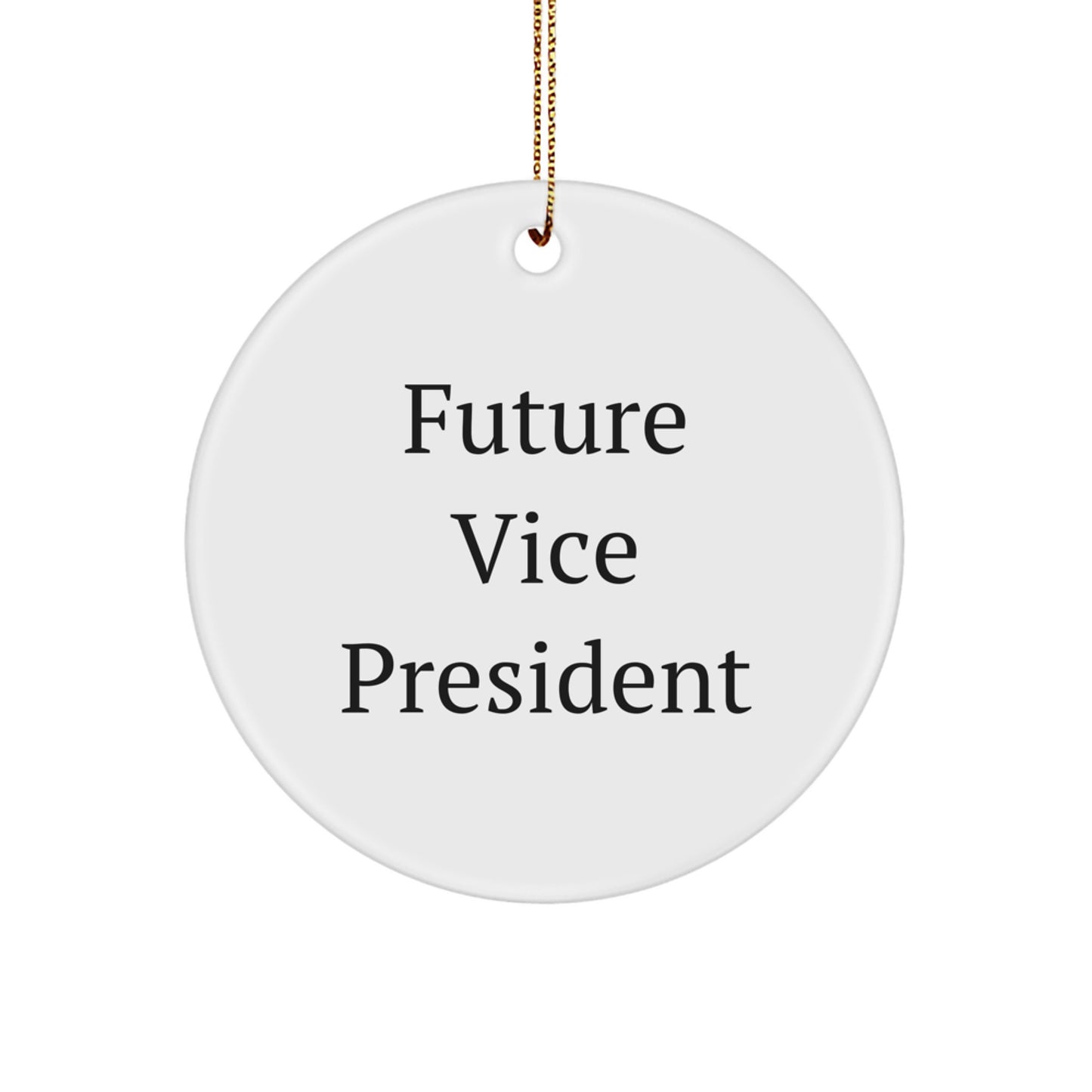 Funny Vice President Quote Circle Ornament Gifts from Men to Vice President for Christmas - Image 1
