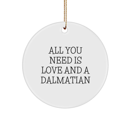 Dalmatian Dog Circle Ornament Gifts from Friends, Inspirational Christmas Decorations for Dalmatian Dog Lovers - Image 1