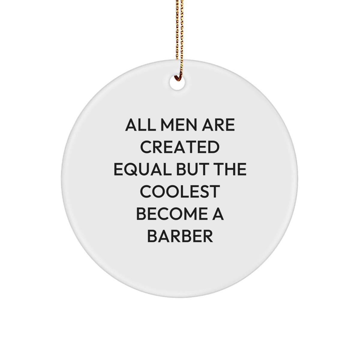 Barber Keepsake Christmas Ornament for Him Holiday Seasonal Gift - Image 1