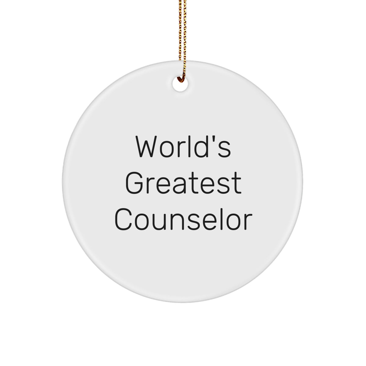 Christmas Ornament Idea for Coworkers Gift – World's Greatest Counselor - Image 1