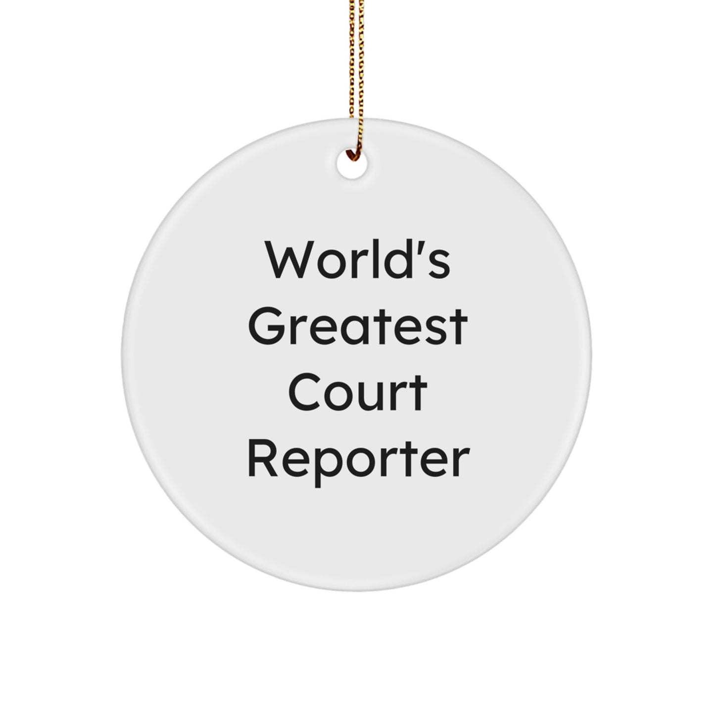 Court Reporter Keepsake Christmas Ornament for Him Gift - Image 1