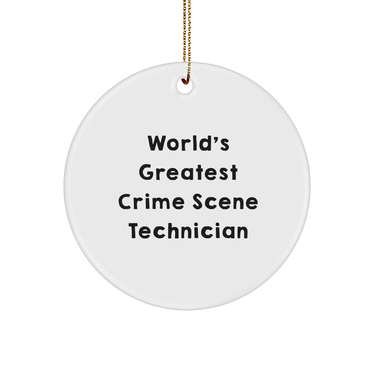 Crime Scene Technician Circle Christmas Ornament for Family Xmas Gift - Image 1