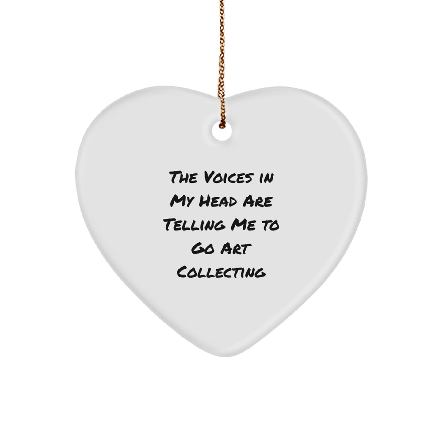 Funny Art Collecting Heart Ornament Gifts from Friends, Christmas Unique Gifts for Women, Men, Art Collecting Enthusiasts, Heart Shaped - Image 1
