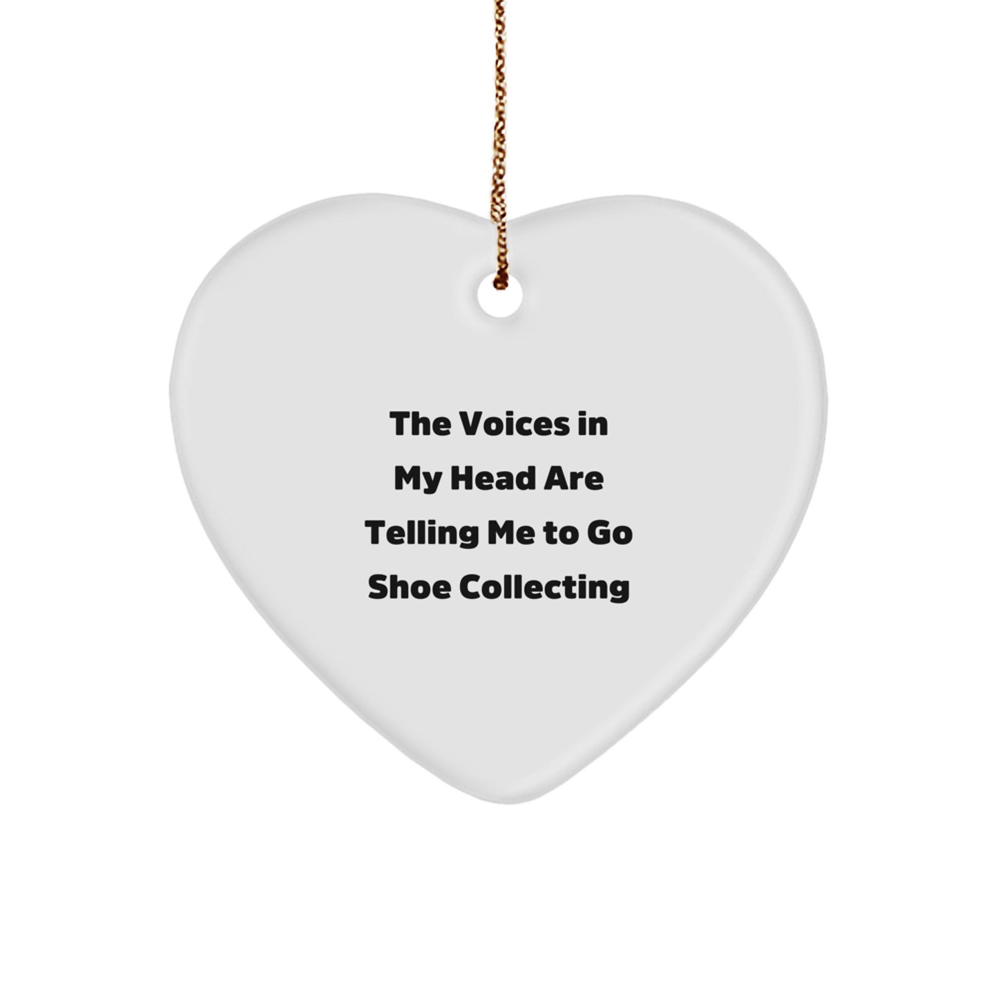 Heart Ornament for Shoe Collectors, Funny Shoe Collecting Gifts from Friends for Men or Women, Christmas Unique Finds - Image 1