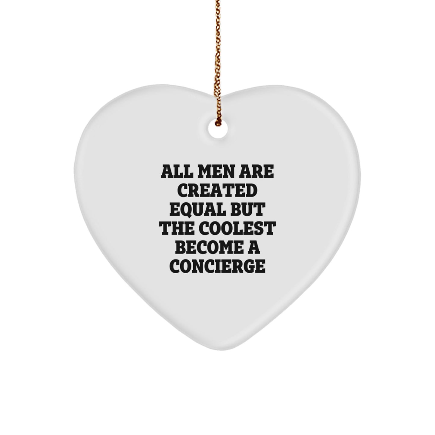 Funny Concierge Heart Ornaments, Gifts from Men, Women or Friends for Concierges, Unique Christmas Unique Gifts for Men, Christmas Unique Presents for Concierges - Image 1
