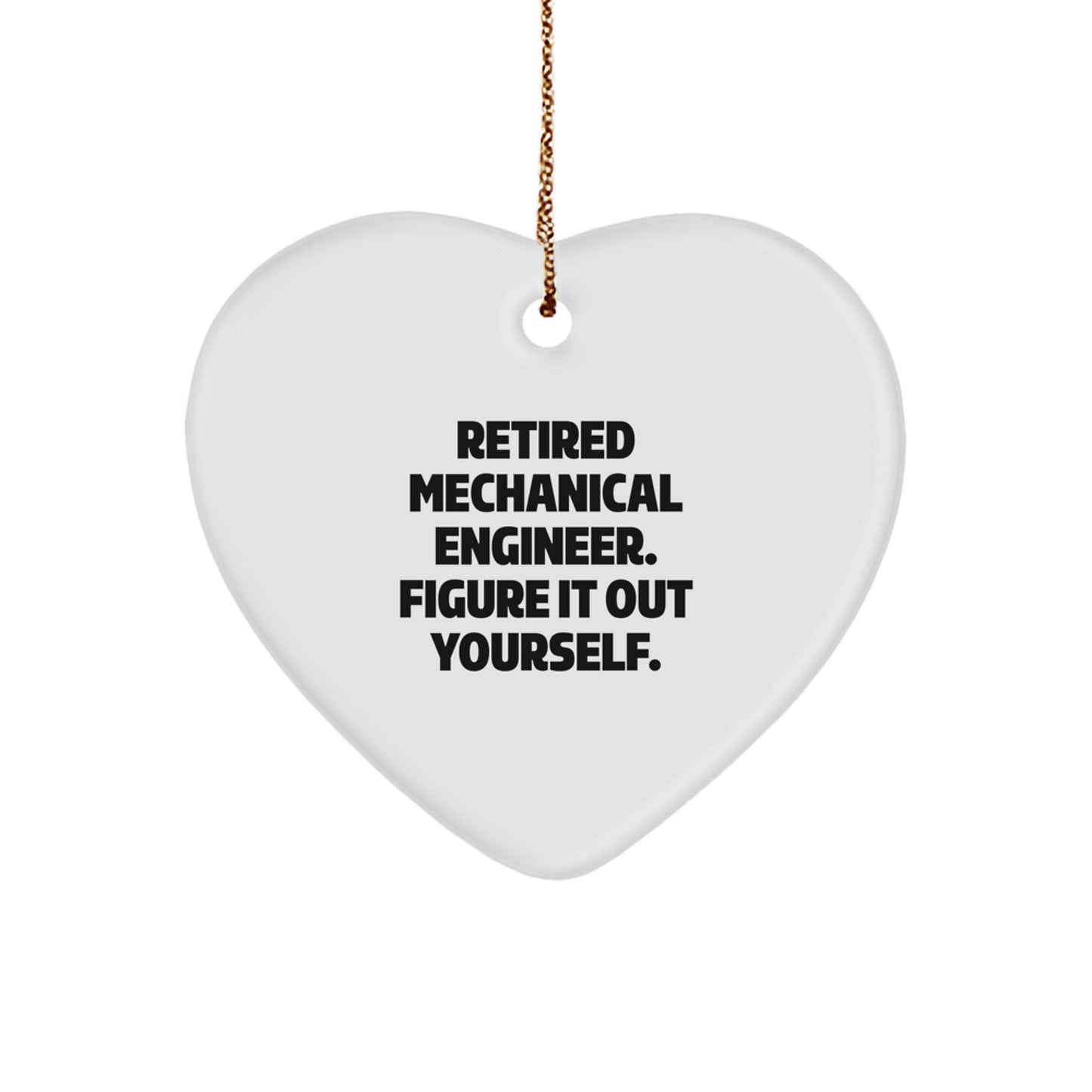 Funny Mechanical Engineer Heart Ornament Gifts from Family to Friends, Unique Christmas Ornaments for Men Women Coworkers - Image 1