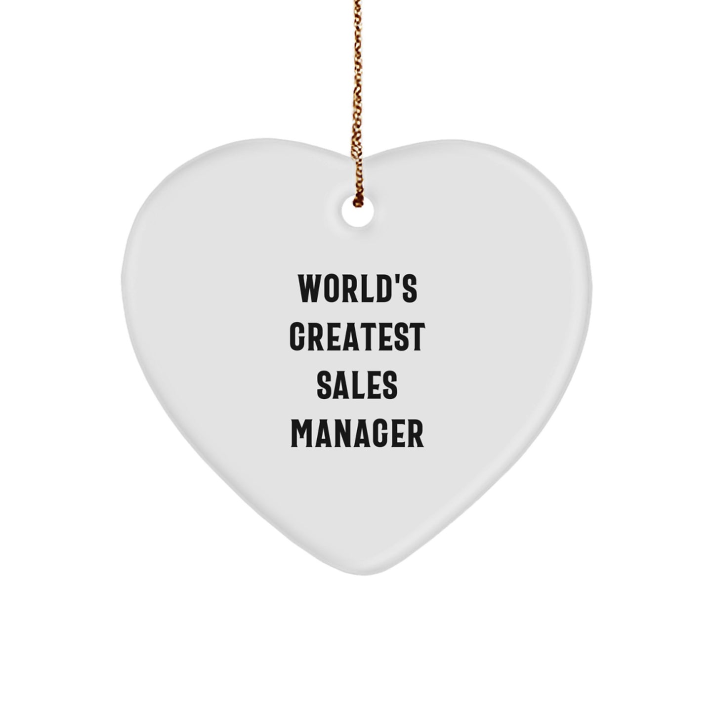 Greatest Sales Manager Heart Ornament Gifts from Friends for Christmas - Image 1