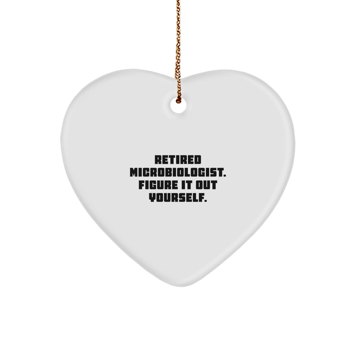 Christmas Unique Gift Microbiologist Heart Ornament for Her – Retired - Image 1