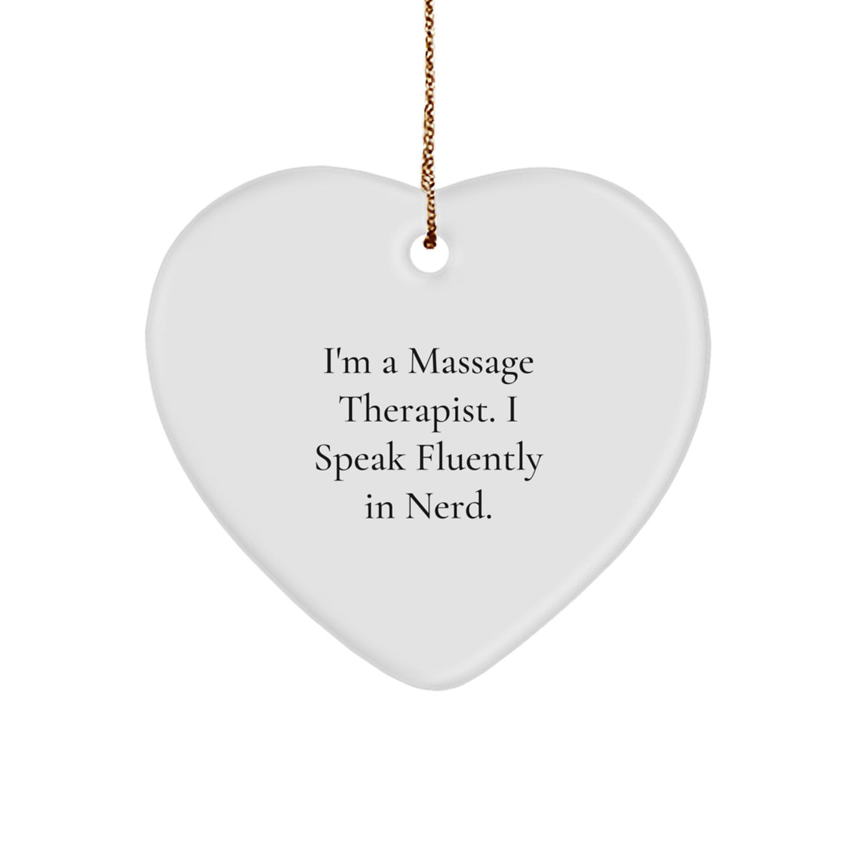 Massage Therapist Keepsake Christmas Ornament for Him Heart Shaped Gift - Image 1