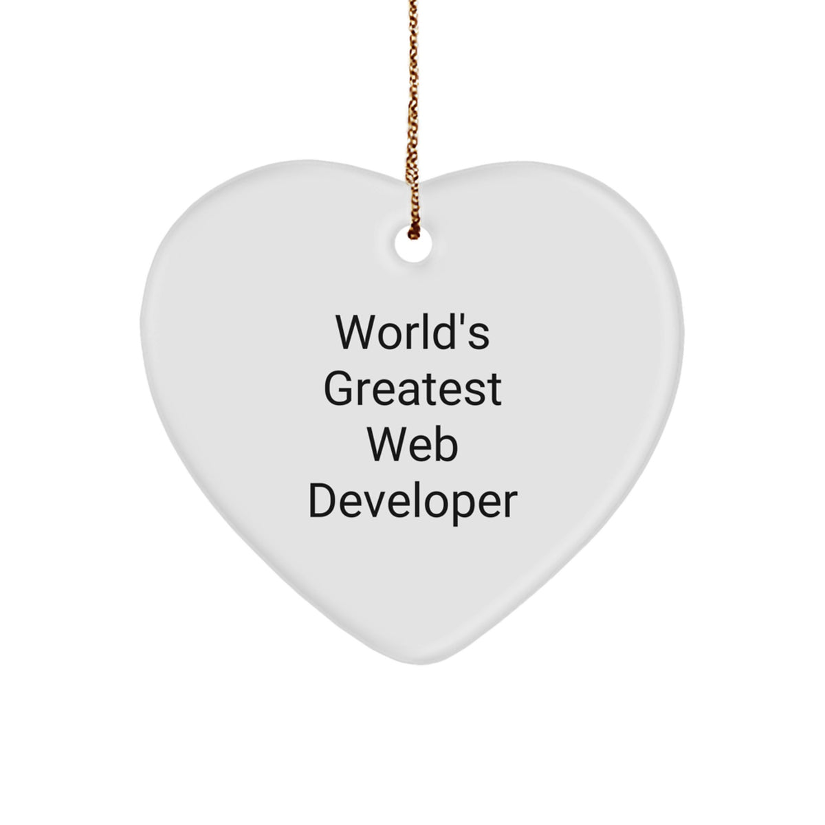 Funny Web Developer Heart Ornament Gifts from Friends for Christmas Unique Decorations - Image 1