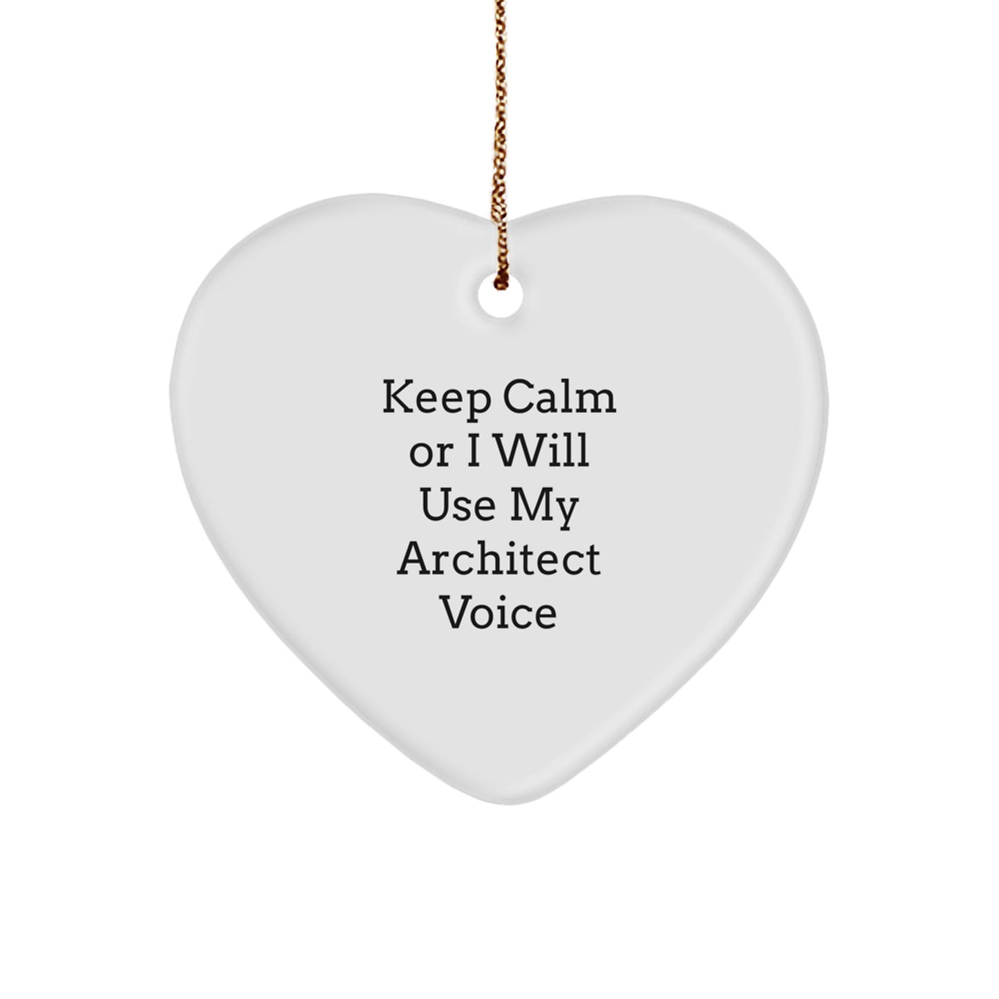 Funny Architect Heart Ornament Gifts from Family to Architect Friends for Christmas Unique Presents - Image 1