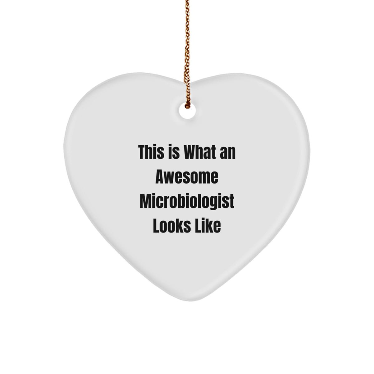 Microbiologist Heart Ornament Christmas Unique Gift for Coworkers Idea - Image 1