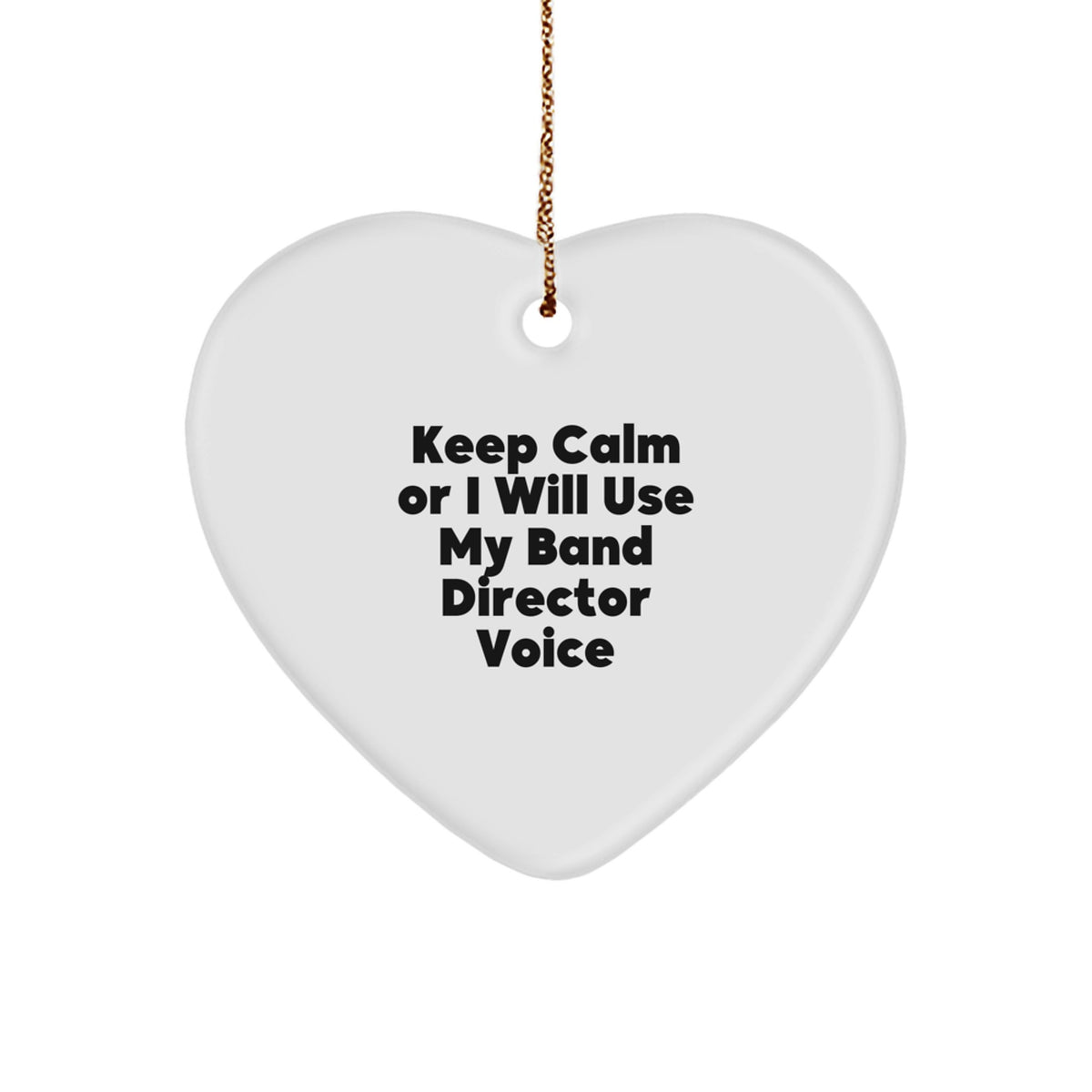 Christmas Gift for Her Band Director Heart Ornament Present - Image 1