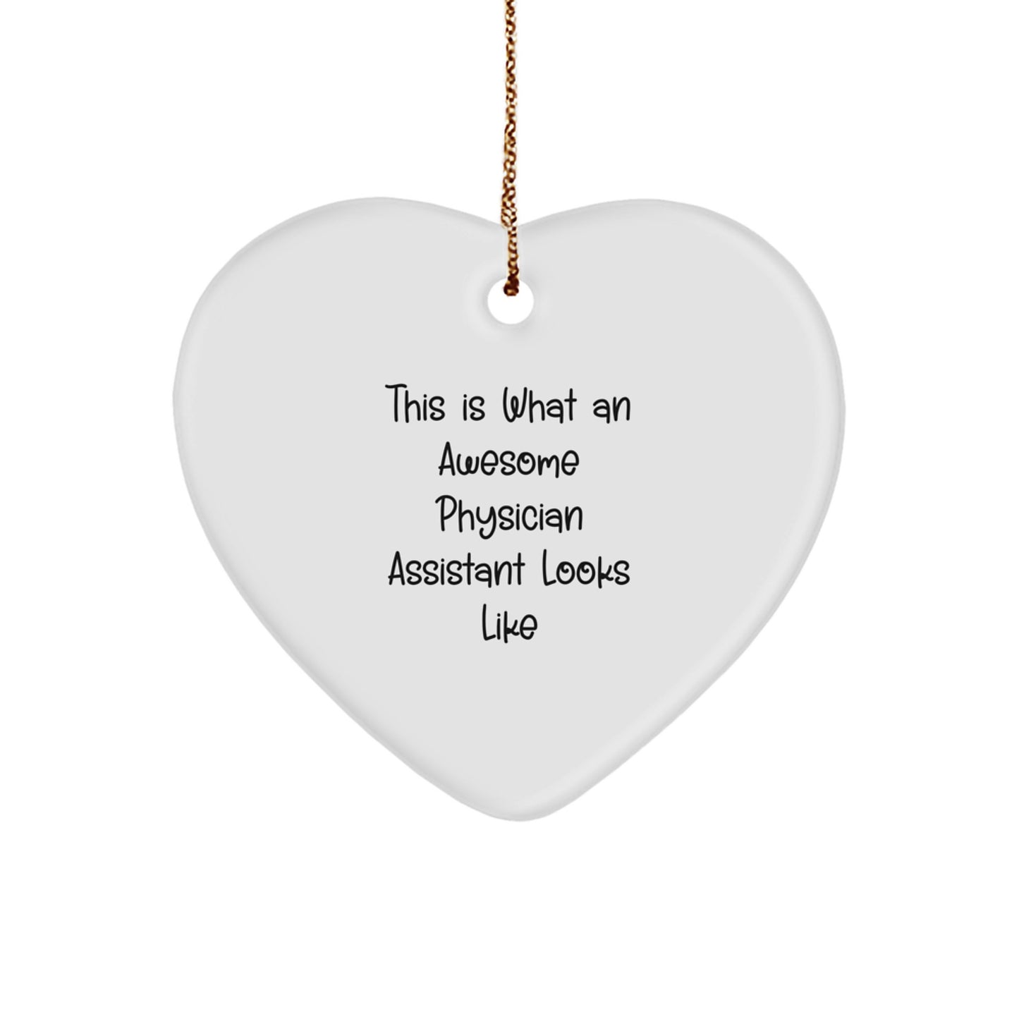 Gifts for Physician Assistant, Awesome PA Heart Ornament, Christmas Unique Gifts from Friends - Image 1