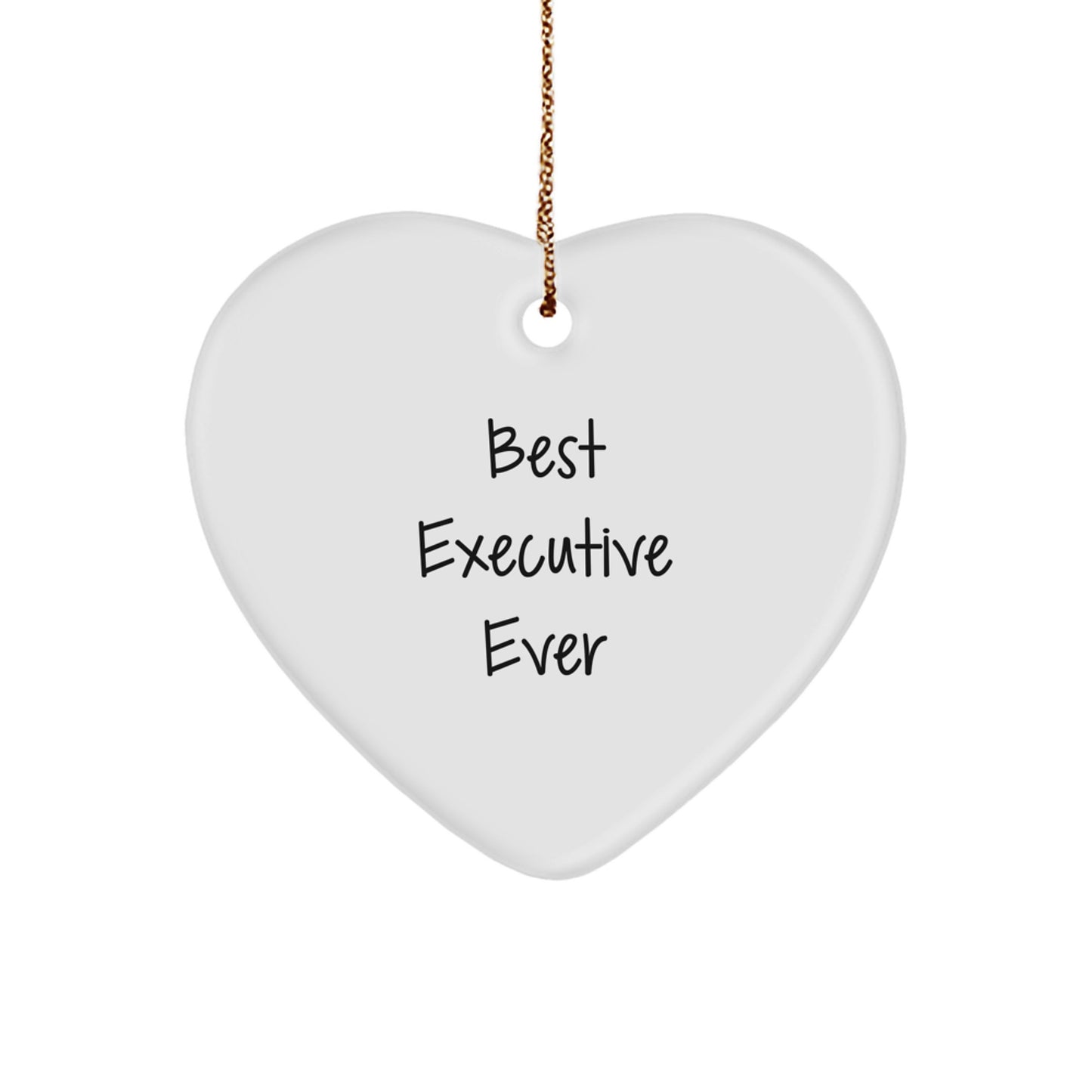 Executive Heart Ornament Gifts from Best 'Executive Ever' for Men, Women, Family, Coworkers, or Friends - Image 1