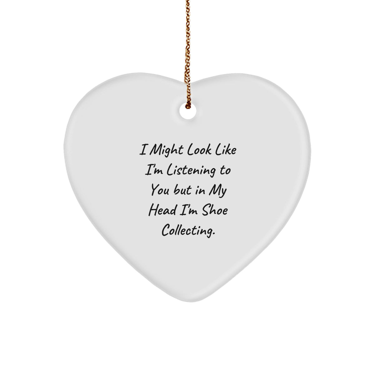 Funny Shoe Collecting Heart Ornament Gifts from Friends, Family, or Loved Ones, Christmas Unique Gifts for Shoe Collecting Enthusiasts, I 'm Shoe Collecting - Image 1
