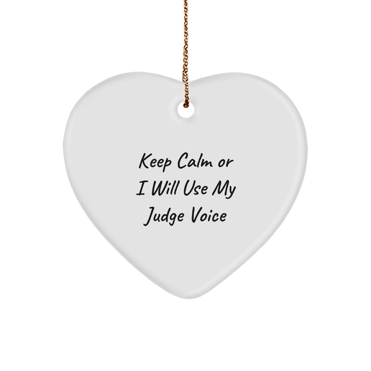 Funny Judge Heart Ornament Gift from Friends for Christmas Unique Judge Men Gifts - Image 1