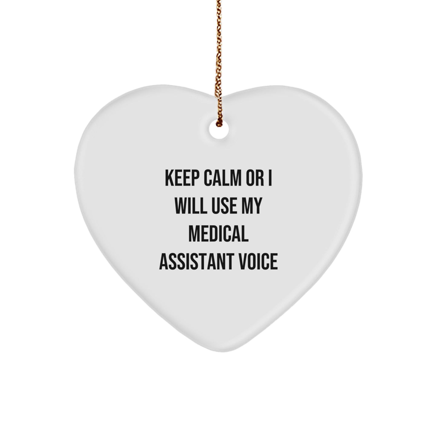Funny Medical Assistant Heart Ornament Gifts from Friends for Men - Image 1