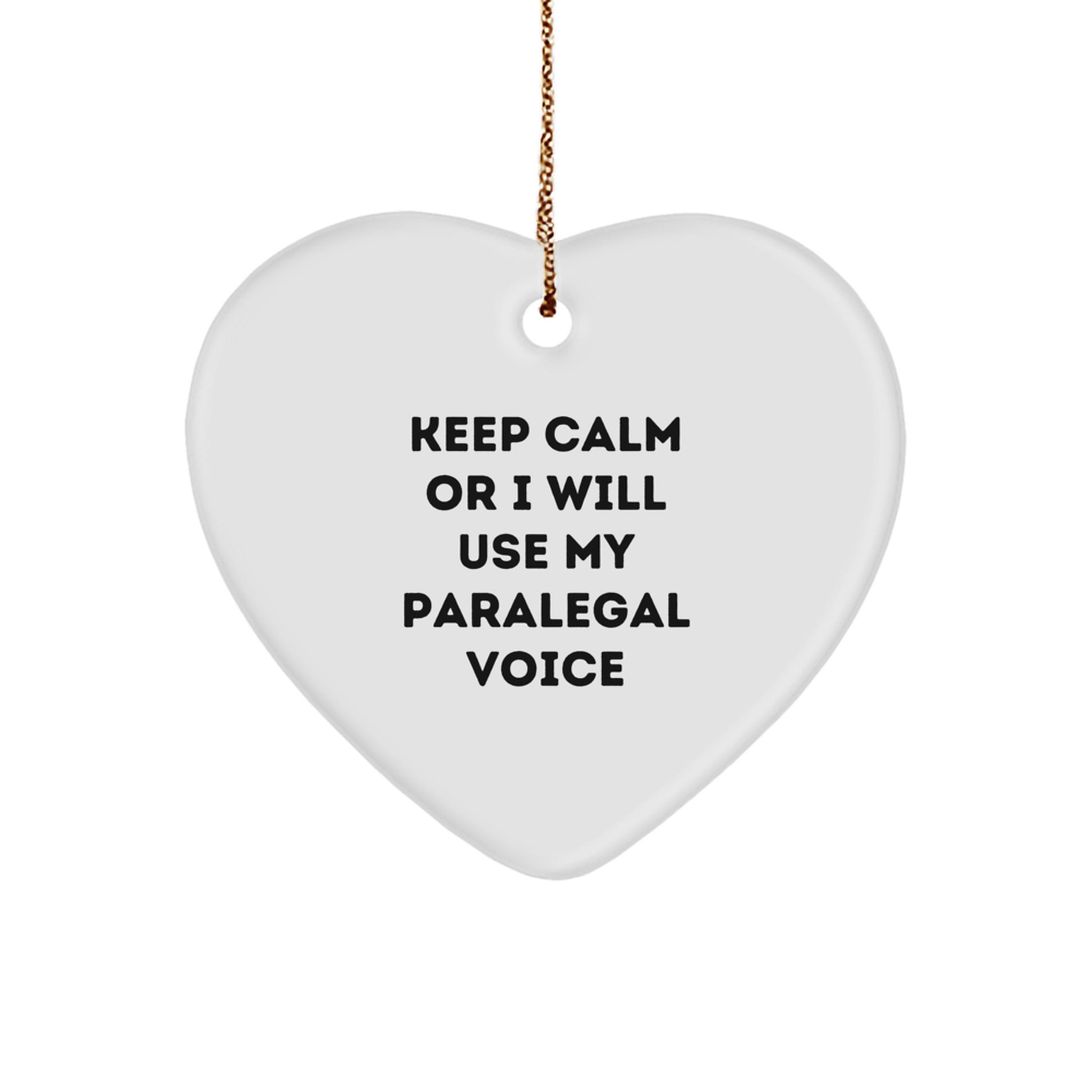 Gifts from Paralegal Friends and Family, Funny Heart Ornament for Paralegal Men and Women, Christmas Unique Gifts - Image 1