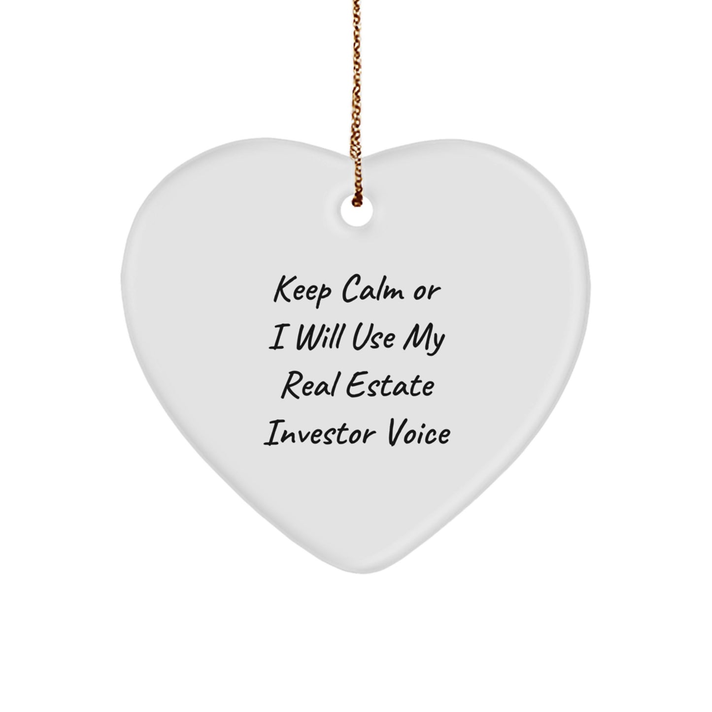 Funny Real Estate Investor Gifts from Friends to Keep Calm Christmas Unique Ornaments - Image 1
