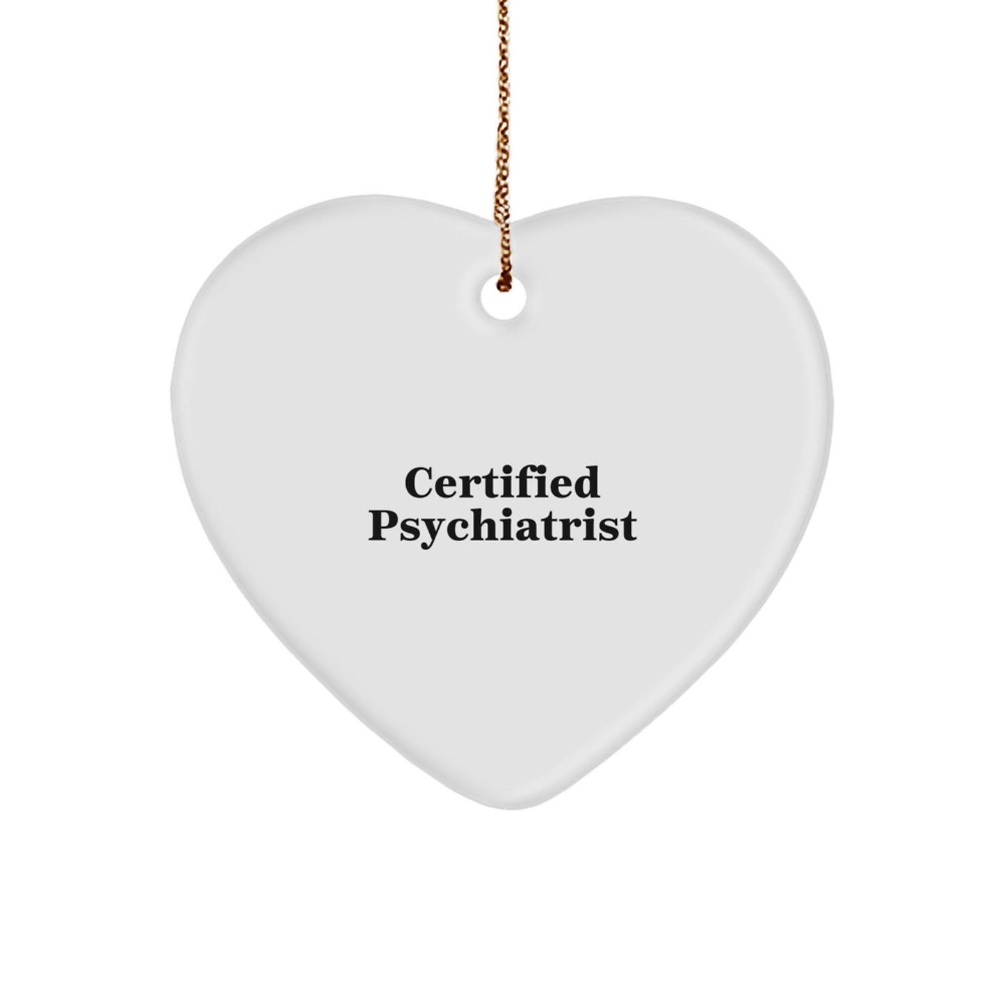 Funny Gifts from Men to Psychiatrist, Certified Heart Ornament for Christmas, 'You're a-maze-ing!' Quote, Heart Shaped, 2.75'' tall, 0.5 oz, Durable MDF with High-Gloss Finish - Image 1