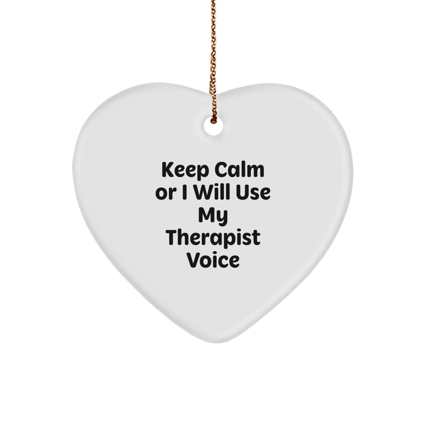 Gifts from Friends to Therapist Christmas Unique Ornaments Funny Heart Shaped Quotes - Image 1