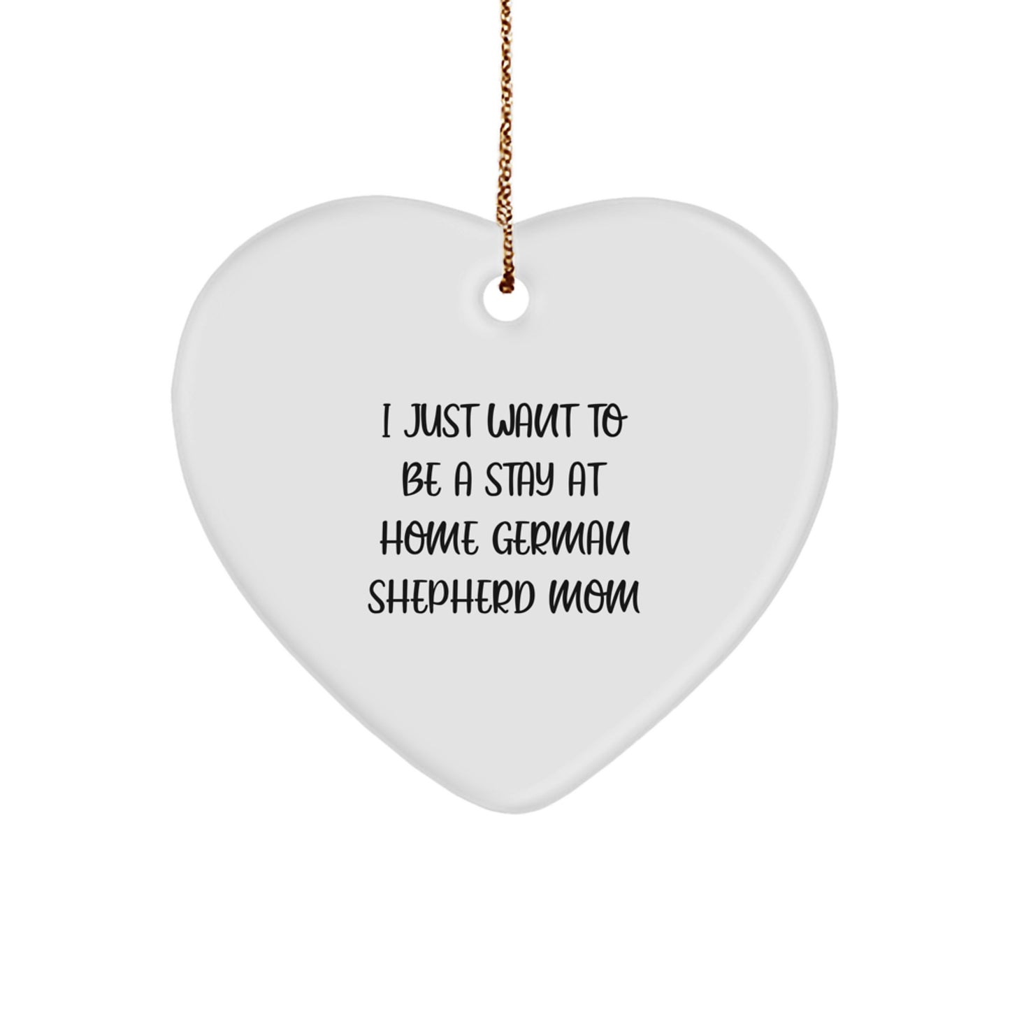German Shepherd Dog Mom's Heart Ornament Gifts from Friends and Family for Christmas - Image 1