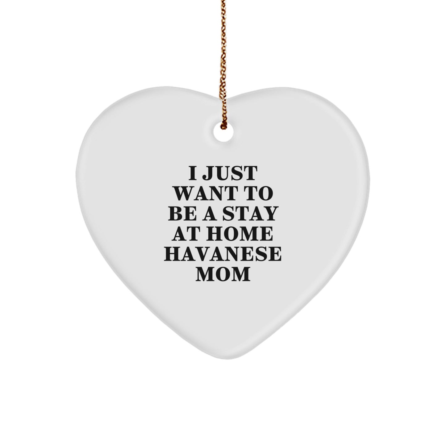 Funny Havanese Dog Mom Gifts from Friends for Christmas Unique Ornaments Heart Shaped - Image 1
